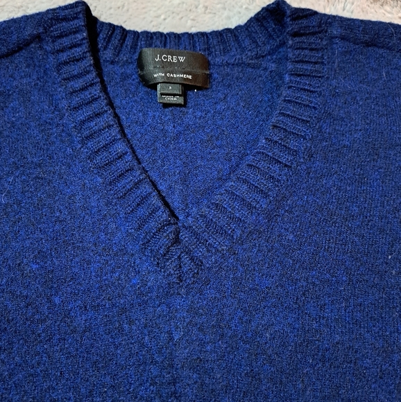 S J Crew Cashmere Blend Vneck Sweater CS - Picture 3 of 3